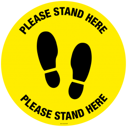 Please Stand Here Floor...