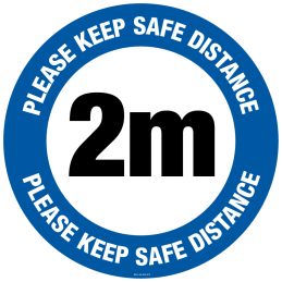 Safe Distance Floor Sticker...